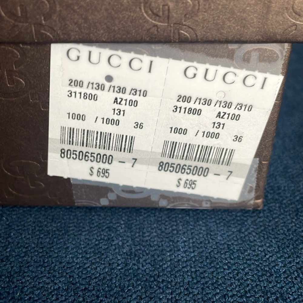 NWT - Authentic Gucci Washed Soft Calf Nero. Size 36. - Picture 10 of 10